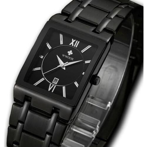 2019 New WWOOR Watches Men quartz Brand Analog Military male business Men Sports Steel belt Watch Waterproof Relogio Masculino