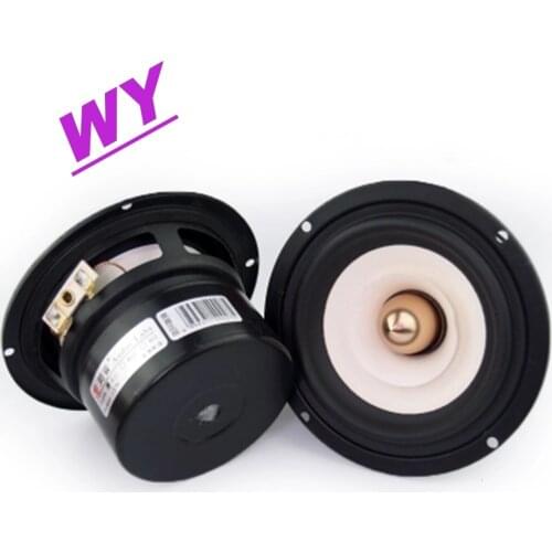 WY 2PCS 4 INCH Full Range Speaker Bullet Rubber Tweeter MID Woofer Speaker Hifi Home Theater Audio 2.0 2.1 Loudspeaker DIY