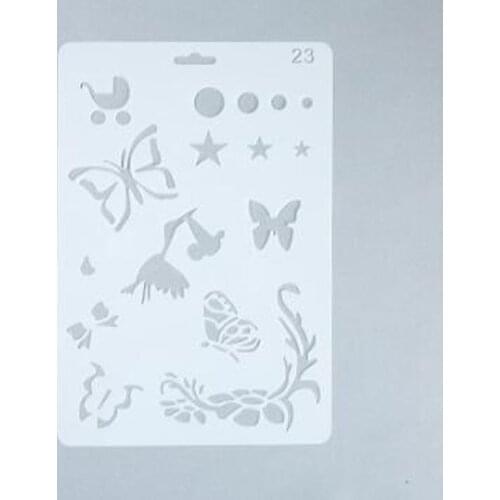 DIY Hollow Butterfly Lettering Stencil Template Star Stencils Drawing Painting Paper Craft Word School Supplies Stencil Reusable