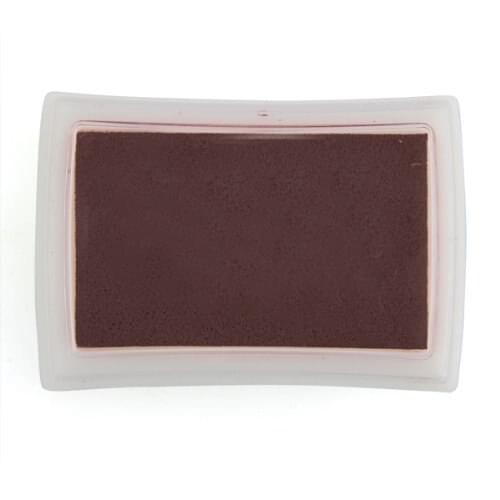 Hot YO- Brown Ink Pad Inkpad Rubber Stamp Finger Print Craft Non-Toxic Baby Safe