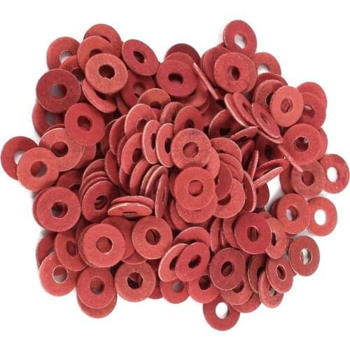 HHTL-200 Pcs 3x8x0.7mm Insulated Fiber Insulating Washers Spacers Red