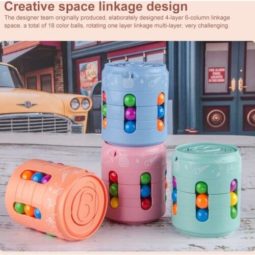 Can Fidget Toys Colorful Beans Finger Spinning Relieves Stress Decompression Tool For Children And Adults