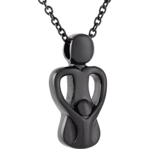 IJD9828 Stainless Steel Cremation Ashes for Human Memorial Love Mother Keepsake Urn Pendant Necklace for Pet/Family Jewelry