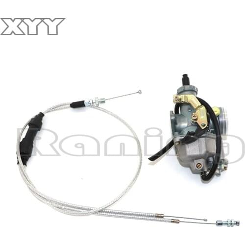 PZ30 30mm Carburetor Accelerating Pump Cable Choke Carb PZ30B + Dual throttle cable Kit for ATV Dirt Bike Pit Quad 200cc 250c