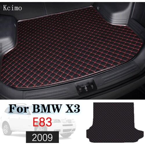 Leather Car Trunk Mat For BMW X3 E83 2009 Trunk Boot Mat X3 Liner Pad xDrive18d BMW E83 Cargo pad Carpet Tail Cargo Liners