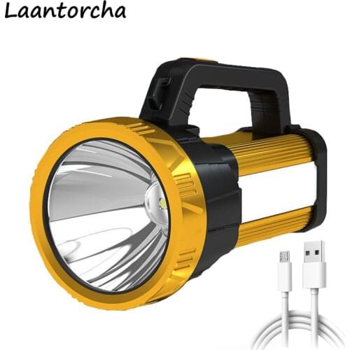 Powerful flashlight Portable Waterproof Ultra Bright torch USB Rechargeable High power led flashlights Camping Patrol Flashlight