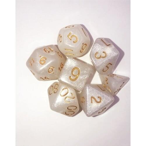 7 Pcs/Bag Multi-Sided Dice Set D4,D6,D8,D10,D10%,D12,D20 Colorful Accessories Board Game For RPG For Dungeons & Dragons DnD MTG
