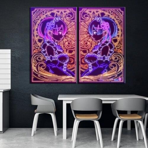 Re:Life in a Different World from Zero Wall Art Poster 1 Piece Anime Rem Pictures HD Printed Canvas Painting Home Decor Frame