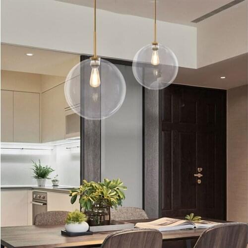 Nordic LED Pendant Lights Living Room Loft Pendant Lamp Bedroom Restaurant Indoor Lighting Decor Bar Cafe Glass Hanging Lamp