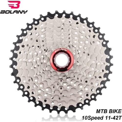 BOLANY Bike MTB 10 Speed Cassette Sprocket 11-42T Wide Ratio Mountain Bike Freewheel Chainwheel For Shimano System Parts