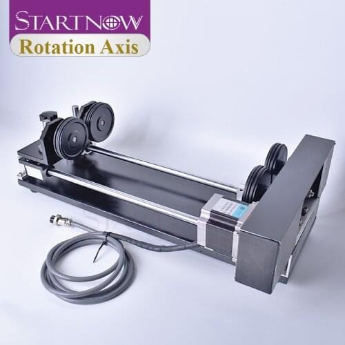 Startnow Axis Rotate Engraving Module With Wheels Rollers 2 Phase Stepper Motor for CO2 Laser Engrave Cutter Machine