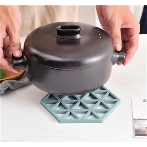 Nordic simplicity Placemat Silicone Coasters Anti Slip Heat-insulated Cup Mats Chic Hexagon Hollow Cups Mugs Pad Home Decoration