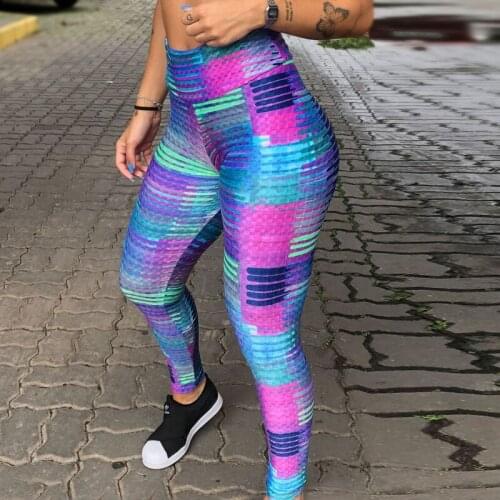 Sport Leggings Women Yoga Pants Workout Fitness Clothing Jogging Running Pants Gym Tights Stretch Print Sportswear Yoga Leggins