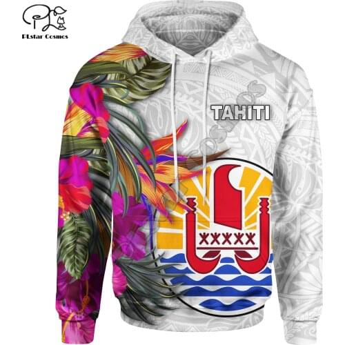 NewFashion French Polynesia Art Tahiti Country Flag Tribal Culture Retro Tracksuit 3DPrint Men/Women Autumn Colorful Hoodies B25