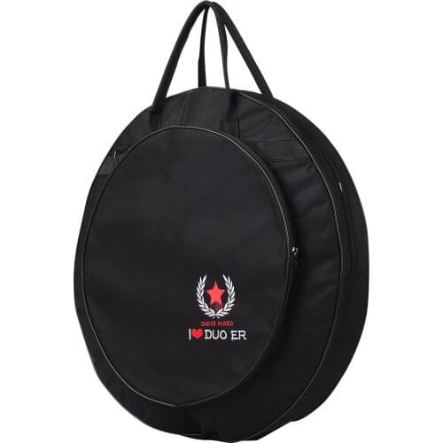 Cymbal Gig Bag Black Backpack with Double Pockets Shoulder Strap 10mm Anti-Collision Interlayer Durable Bags