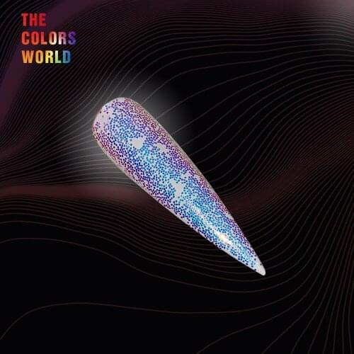 TCR6321C White Iridescent Rainbow Hexagon Shape Nails Glitter Nail Art Decoration Face Glitter Eye Shadow Makeup Face Paint DIY