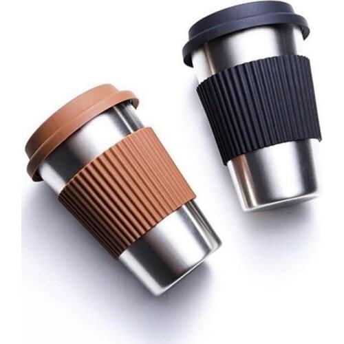 430 ml 304 Stainless Steel Thermos For Tea Coffee Cup Portable Car Thermal Mug Travel Mugs With Lid Anti-Scald Drinkware