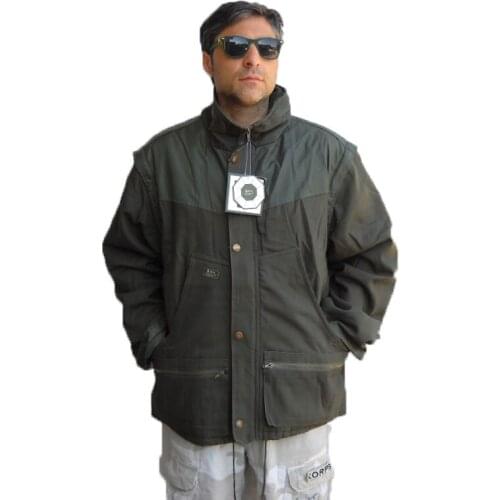 Vest vest jacket cotton canvas camping hiking sports fleece inside