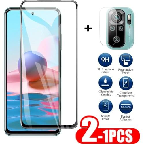 1-2Pcs Screen + Camera Glass For Xiaomi Redmi Note 10 10S Screen Protector For redmi note 10 pro max screen Lens Tempered Glass