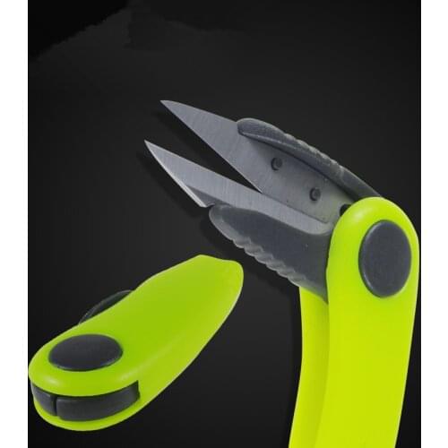1Pc Shrimp-Shaped Stainless Steel Fish Use Scissors Folding Fishing Wire Sewing Cord String Cutter Tool