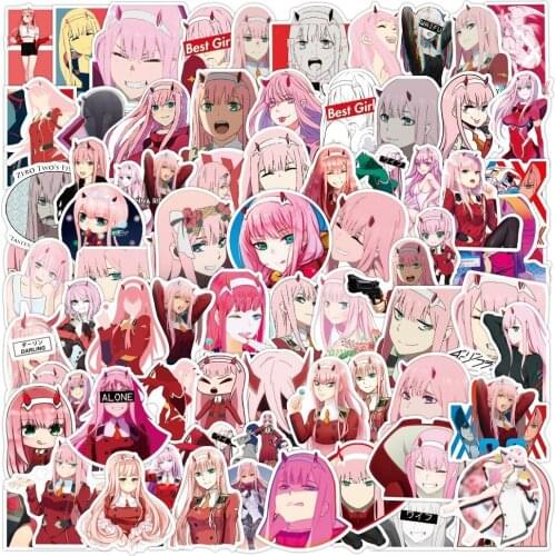 10/50/100pcs DARLING in the FRANXX Anime Stickers for Skateboard Phone Case Guitar Car Motorcycle Kids Vinyl Decal Sticker Bomb