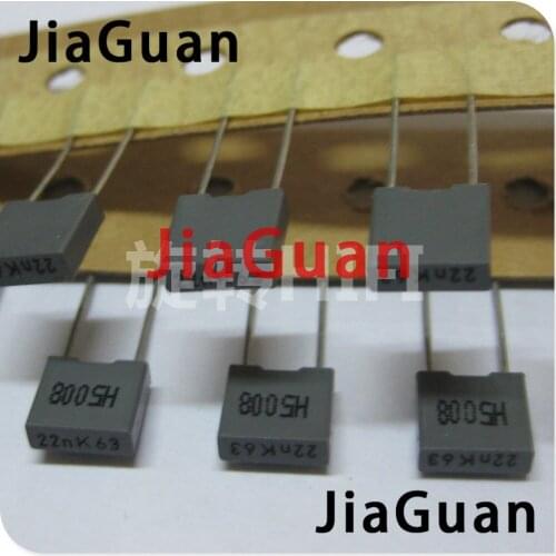 100pcs Xiamen Faratronic CL23B 22NF 63V 0.022UF P5MM FARA CL23 223 gray film capacitor 223/63V 0.022U 63VDC