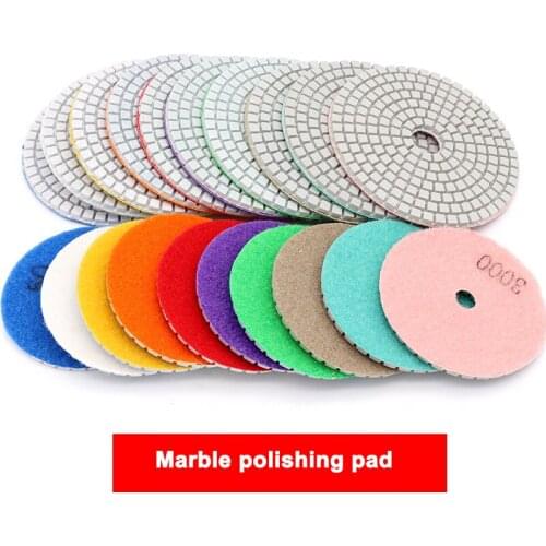 2PCS 3" 80mm 4" 100mm Wet Diamond Polishing Pads 50-3000 Grit Marble Granite Polisher Flexible Stone Ceramic Power Tools