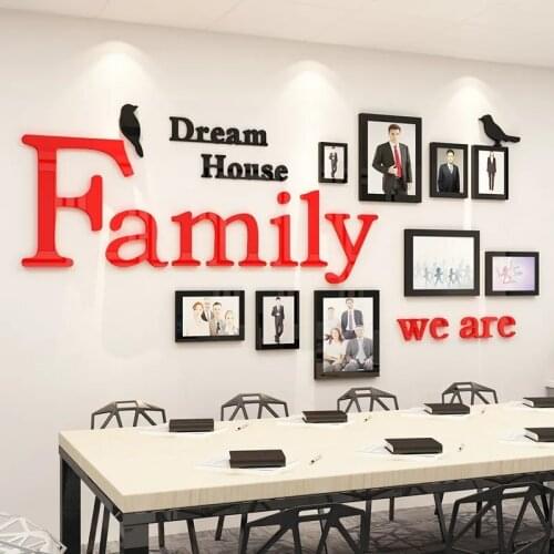 Photo Wall Decor Stickers For Background Wall Letter Decal Crystal Acrylic Picture Frame Wall Stickers For Family Room Murals