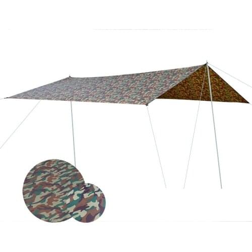 Camouflage Waterproof Sun Shelter Tent Anti UV Beach Tent Shade Outdoor Camping Hammock Rain Fly Camping Sunshade Awning Canopy