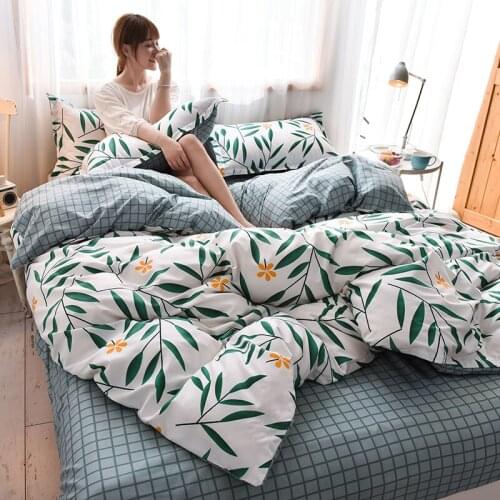 Fashion New Style Home Textiles Bedding Set Quilts Cover Bed Sheet and Pillowcases Microfiber Fabric Bedclothes 2/3pcs