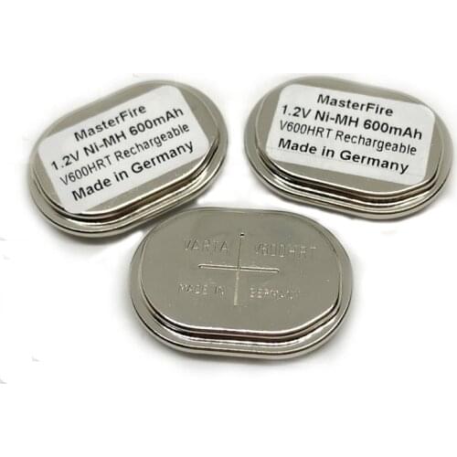 MasterFire 5pcs/lot Original Varta 1.2V 600mah V600HRT Ni-MH Battery Rechargeable NiMH Button Batteries Cell Made in Germany