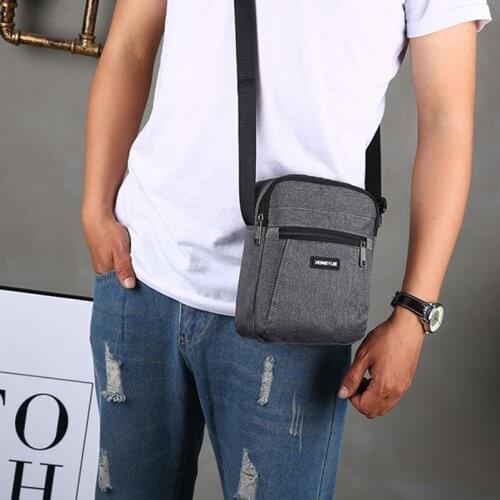 MenS Crossbody Shoulder Bags Travel Bag Man Purse Small Sling Pack For Work Business Casual Simple Canvas Messenger Bag