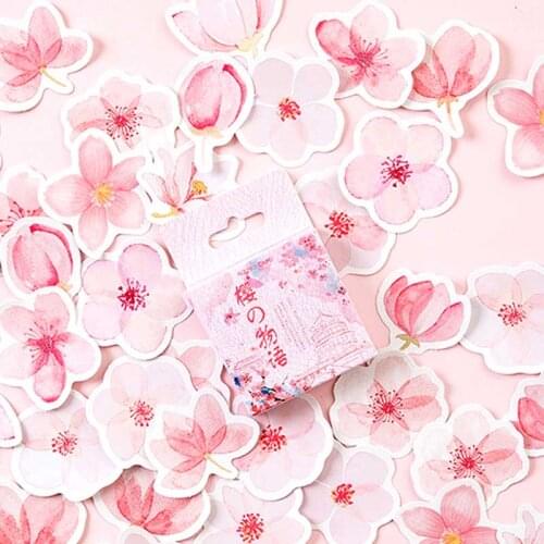 46 pcs/box Cherry blossoms festival Mini Paper Sticker Decoration Diy Ablum Diary Scrapbooking Label Sticker Kawaii Stationery