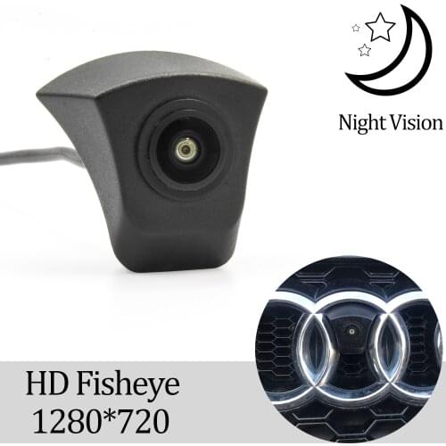 Owtosin HD 1280*720 Fisheye Vehicle Front Camera For Audi A1 A3 A4 A5 A6 A7 Q3 Q5 Q7 TT Logo Mark Car Camera Parking Accessories