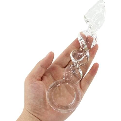 EXVOID Crystal Anal Plug Sex Toys for Women Vagina Anus Open Female Masturbation Long Penis Glass Dildo Vaginal G-spot Massager