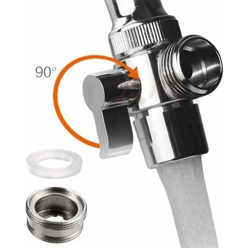 Faucet Diverter Valve 3 Way Water Separator Shower Tee Adapter Adjustable Shower Head Diverter Valve for Toilet Bidet Shower