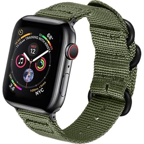 For Apple Watch Band 44mm 40mm iWatch Series 6 SE 5 4 3 Nylon Sport Loop Strap Bracelet 42mm 38mm for Apple watch Accessories