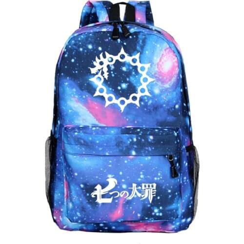 Anime The Seven Deadly Sins Backpack School Rucksack Fashion New Pattern Knapsack Beautiful Men Women Boys Girls School Bag