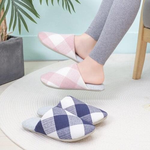 SunNY Everest women winter slipper couple home indoor floor slipper Non-slip Mute female cotton shoes men warm