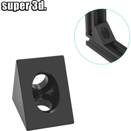 V-slot Black Angle Corner Connector 90 degree Angle Bracket for openbuilds 2020 Aluminum Profile CNC 3D printer DIY parts