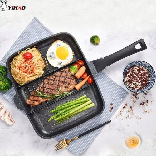 YIHAO 33*27cm Maifanshi Breakfast Pot Home Multi-Function Non-Stick Pan Frying Pan Steak Pot Kithen Tool