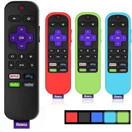 Silicone Protective Cases For TCL Roku TV Steaming Stick 3600R Remote Control Nonslip Shockproof Controller Cover Five Colors