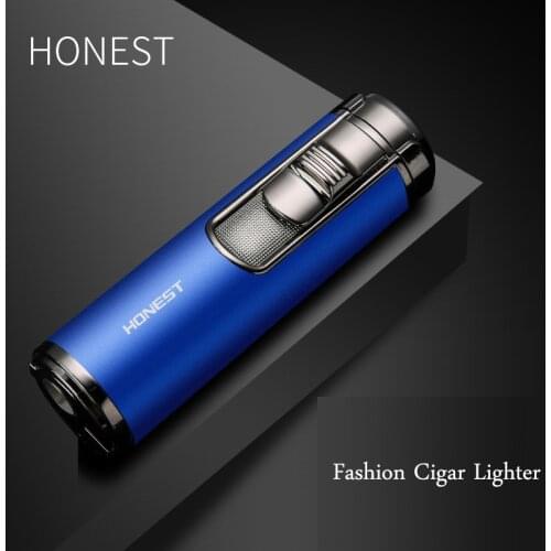 Honest Four Torch Jet Adjustable Flame Refillable Cigarette Cigar Lighter
