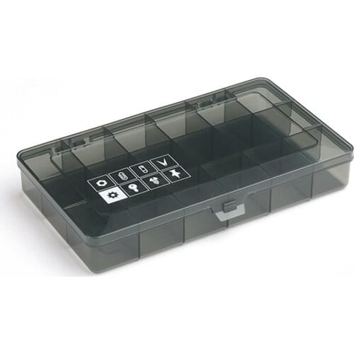1PC New 18 Slots Cells Portable Jewelry Tool Box Container Electronic Parts Screw Beads toy book clothes Component Storage Box