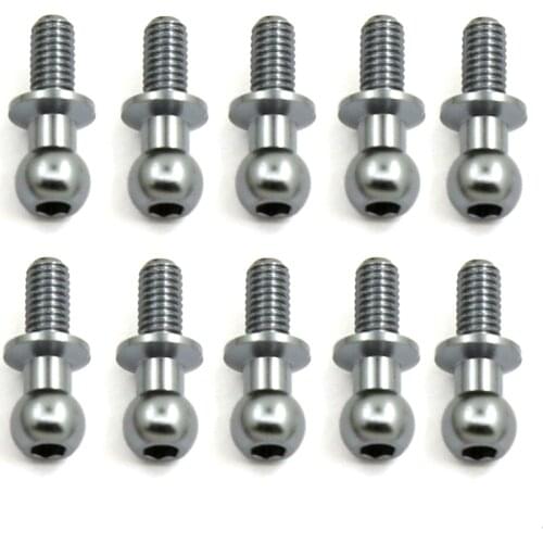 10Pcs M3 Metal Hex Ball Head Screws for Tamiya TT01 TT02 Sakura D5 1/10 RC Drift Car Spare Parts Universal