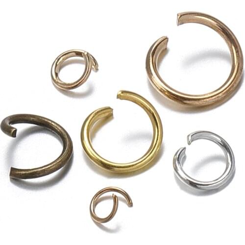 200pcs 4/5/6/7/8/10mm Metal Open Jump Rings Connectors Split Rings 4 Color For Jewelry Making Findings DIY Accessories Wholesale