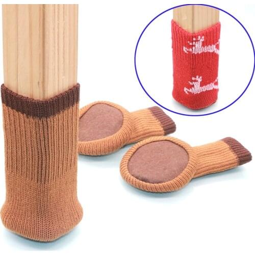 4Pcs Double Thickening Table Chair Leg Mat Desk Leg Covers Protection Bottom Non-Slip Knitting Table Wood Floor Protectors 2021