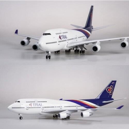 47cm 1/150 Airplane Model B747 B747 Thailand THAI Airline Aircraft Boys Toys Display Diecast Alloy Base Kids Plane Gift Souvenir
