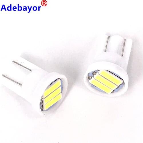 500PCS T10 3 SMD 7014 LED 3SMD 7020 1W White Blue Red Yellow W5W LED Wedge License Plate Light Lamp Car Light Source 12V DC