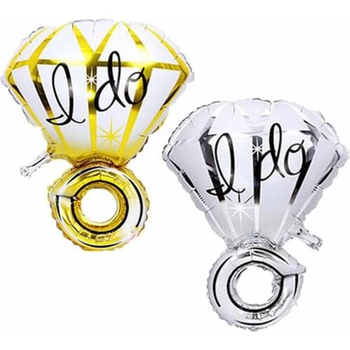 65*45cm Diamond ring Foil Balloons Valentines Day Party Engagement Wedding Decoration Globos Inflatable Air Ballons